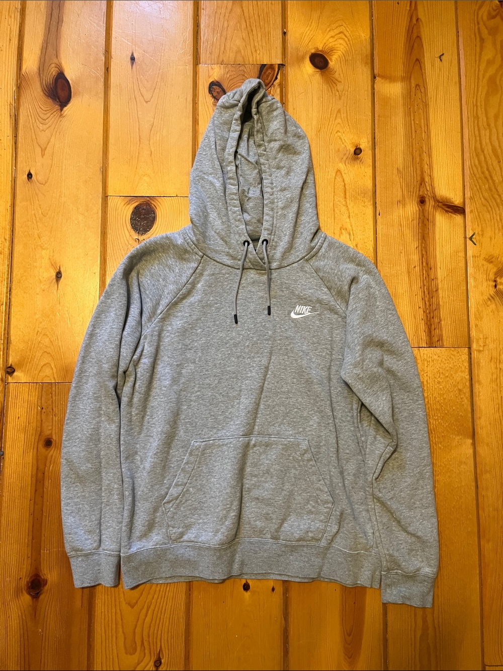 Nike Grey Pullover Hoodie - Classic Logo